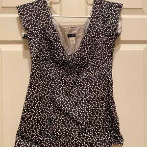 J. Crew Black and White Polka Dot Women's Top Size:0